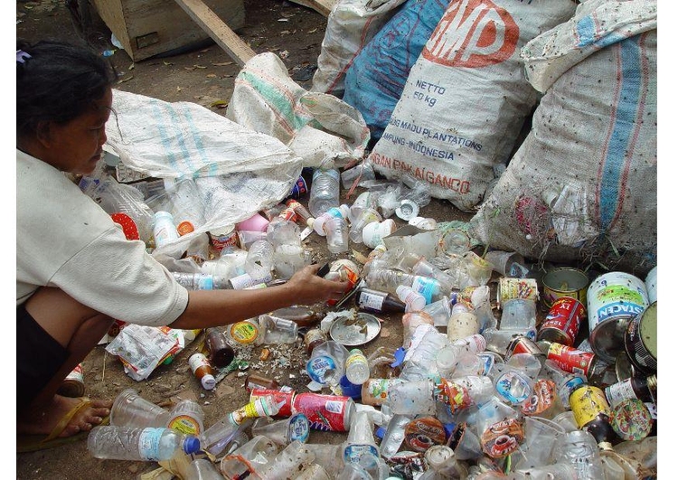 Foto sloppenwijk in Jakarta