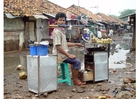 Foto's sloppenwijk in Jakarta