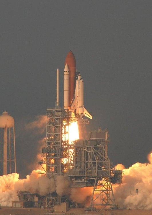 Foto opstijgen space shuttle
