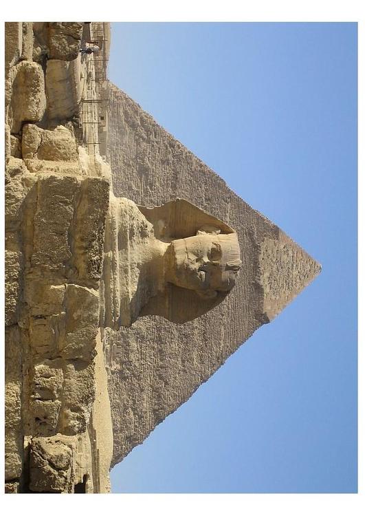 sphinx en piramide in Gizeh