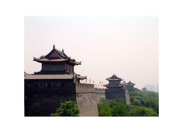 Foto stadsmuren Xian