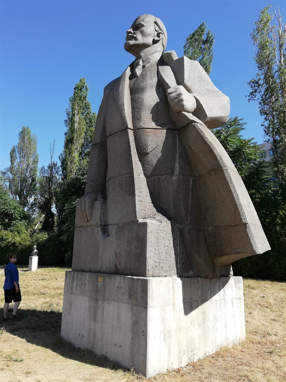 Foto standbeeld Lenin Sofia