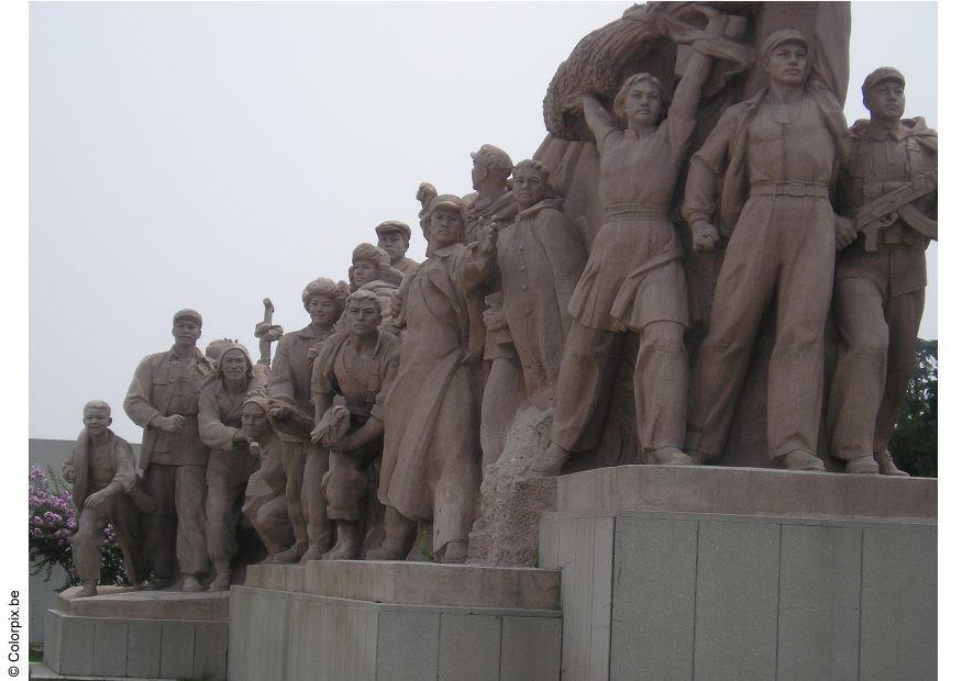 Foto standbeeld tiananmenplein
