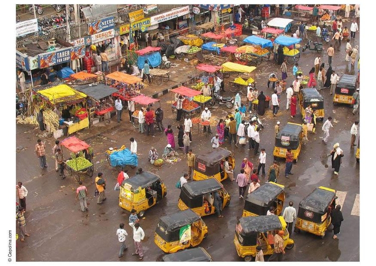 Foto straatbeeld India