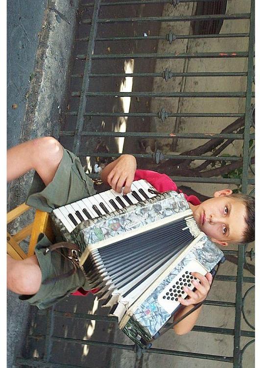 straatmuzikant in Istanbul.