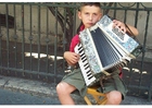 Foto straatmuzikant in Istanbul.