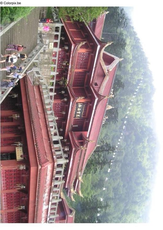 tempel op Mount Emei