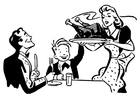 Kleurplaat Thanksgiving maaltijd