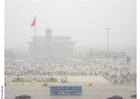 tiananmenplein met smog