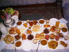 Foto's traditionele ramadan maaltijd