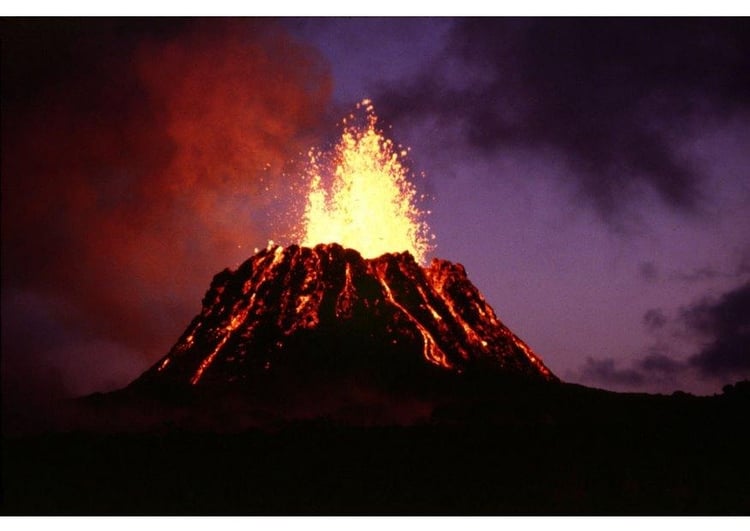 Foto vulkaanuitbarsting