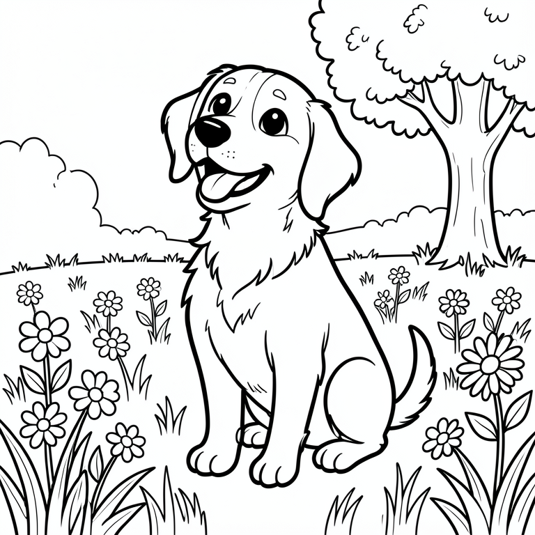 Hond kleurplaat