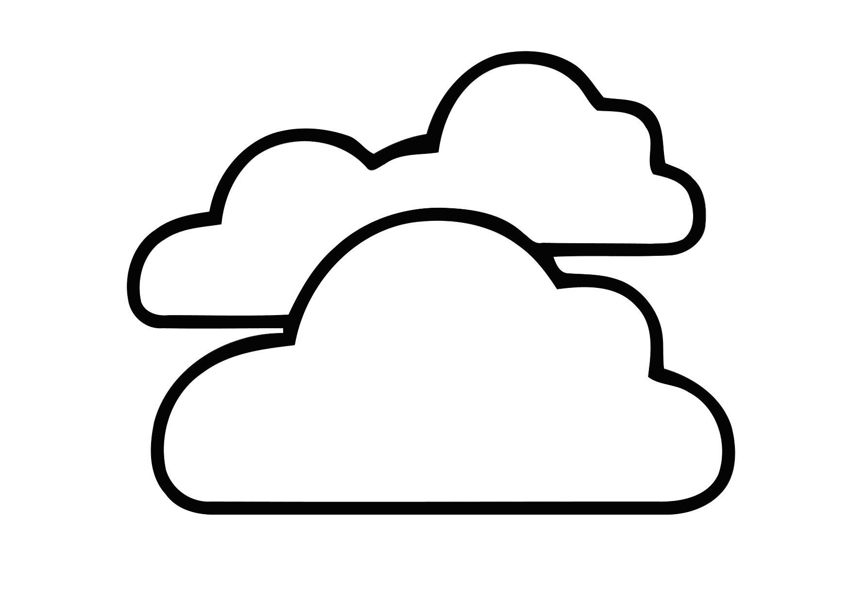 01a. bewolkt Kleurplaat 01a. bewolkt