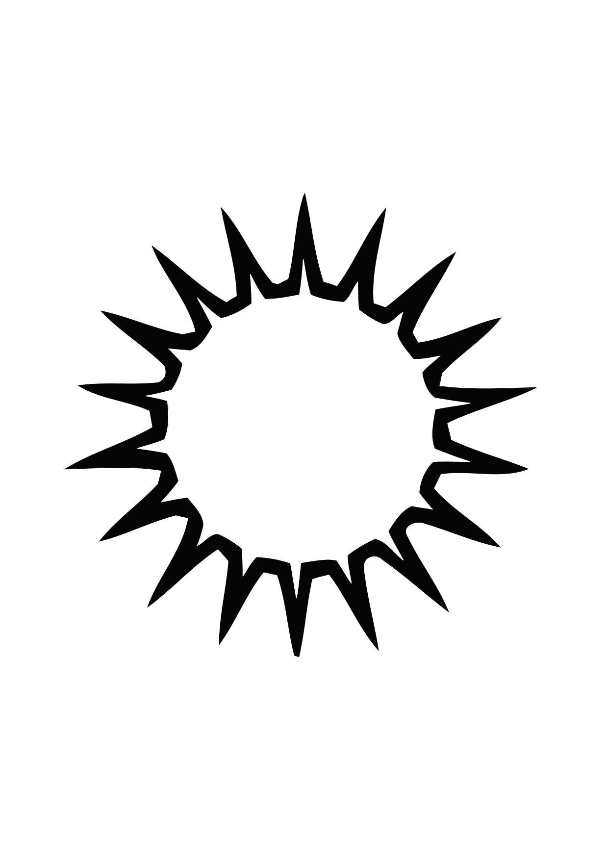 01a. zon Kleurplaat 01a. zon