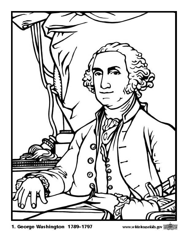 01 george washington Kleurplaat 01 george washington
