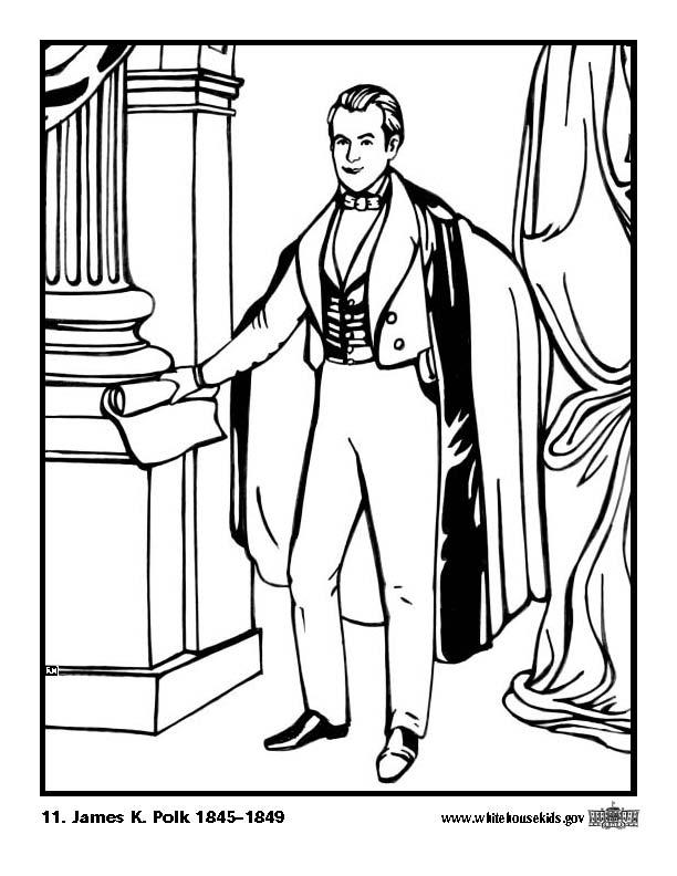 11 james k. polk Kleurplaat 11 james k. polk