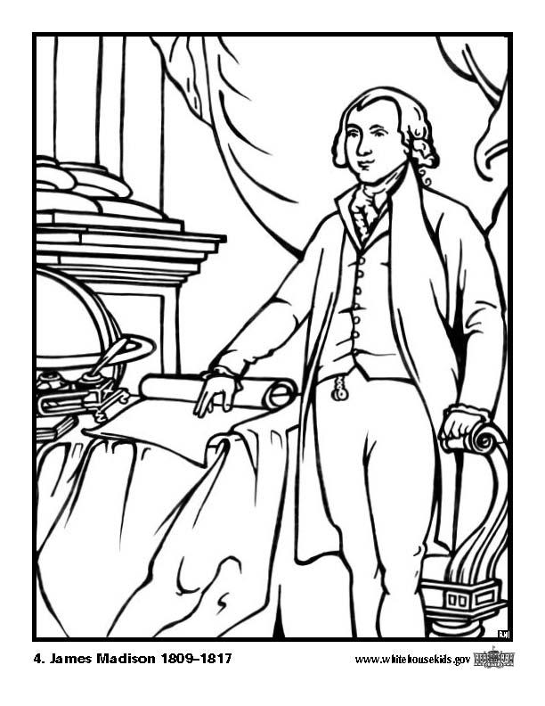 04 james madison Kleurplaat 04 james madison
