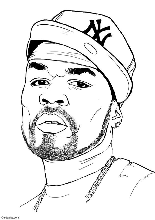 50 cent Kleurplaat 50 cent