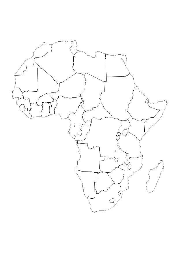 afrika Kleurplaat afrika