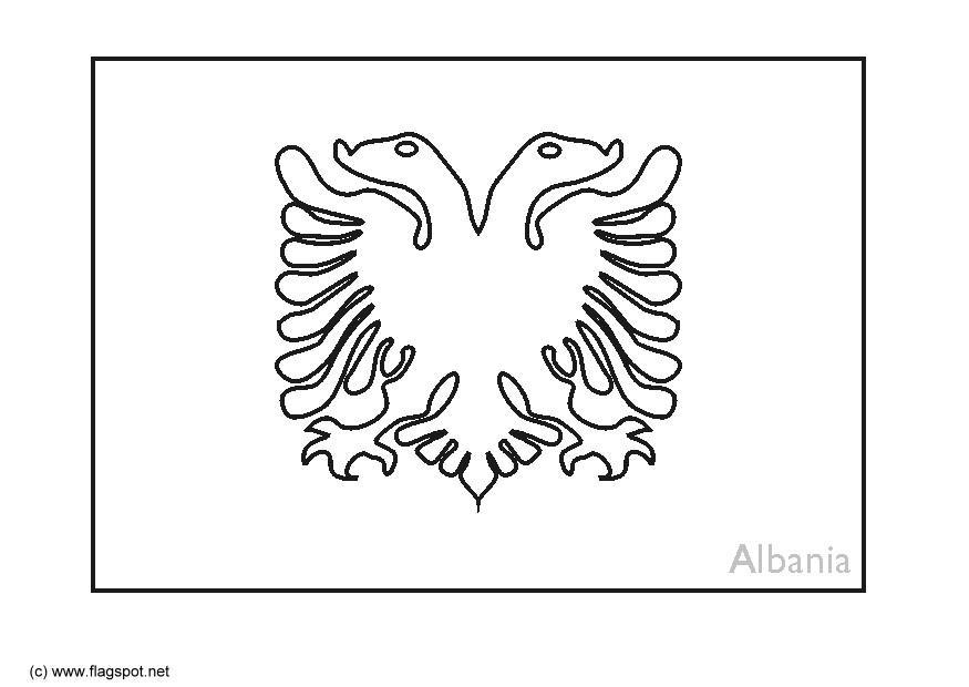 albanie Kleurplaat albanie