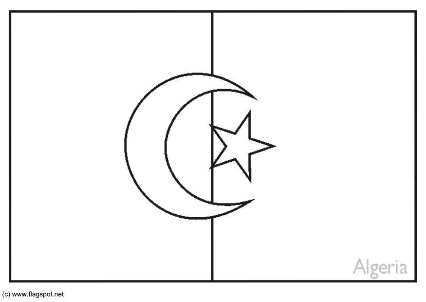 algerije Kleurplaat algerije
