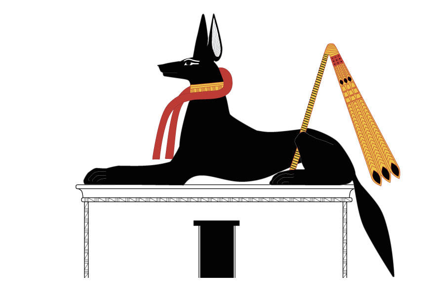 Afbeelding anubis als jackhals