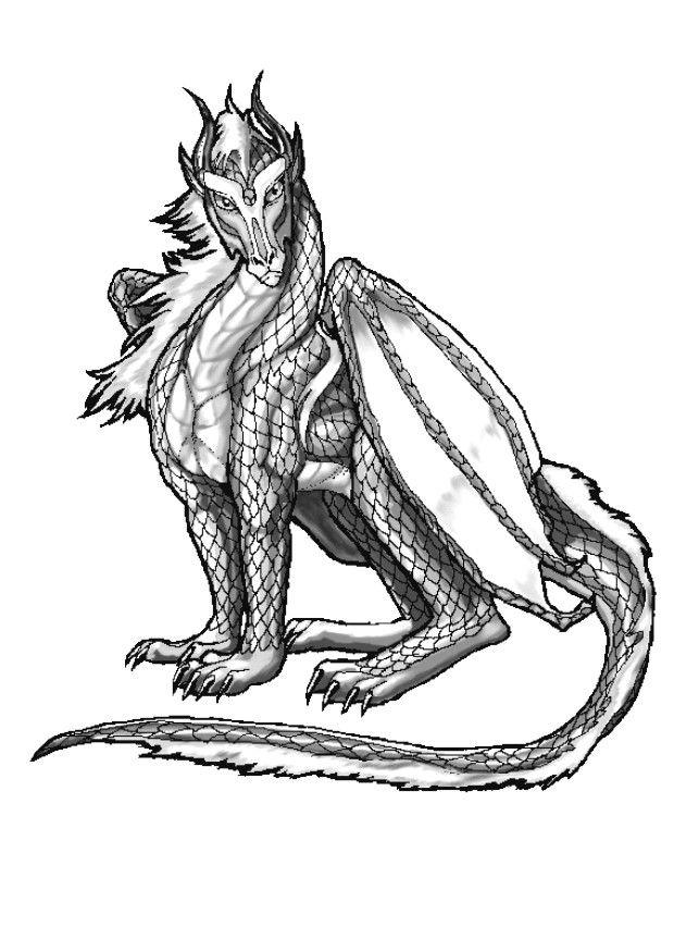 atlantische draak Kleurplaat atlantische draak