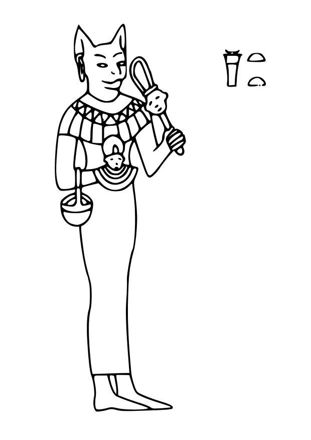 bastet Kleurplaat bastet