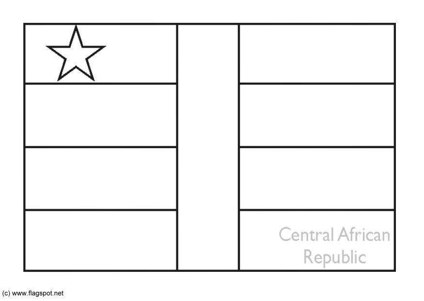 central african republic Kleurplaat central african republic