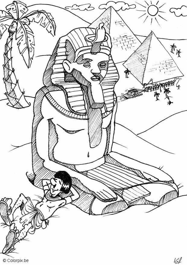 egypte Kleurplaat egypte