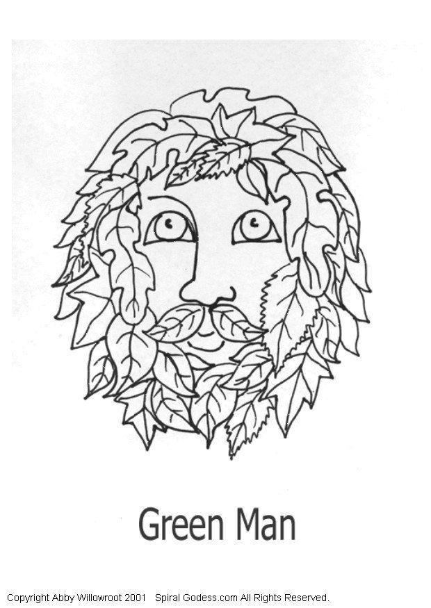 green man Kleurplaat green man
