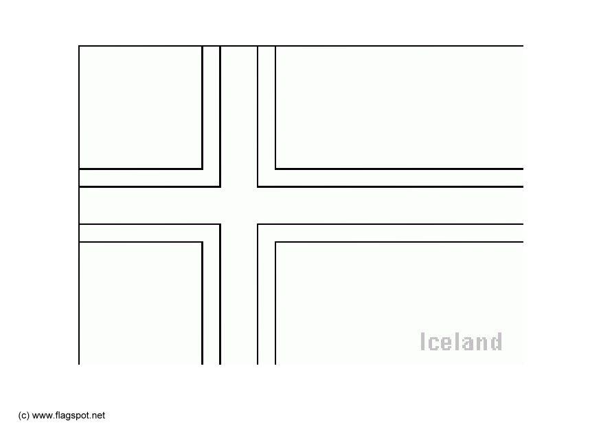 ijsland Kleurplaat ijsland