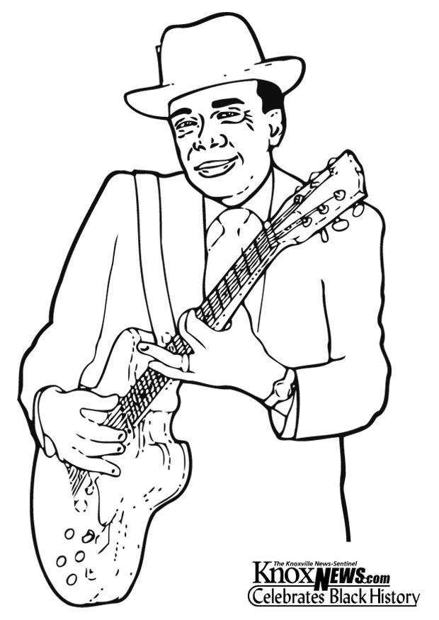 john lee hooker Kleurplaat john lee hooker