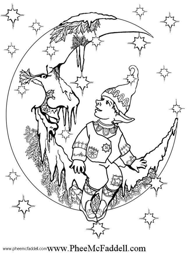 kleine elf 2 Kleurplaat kleine elf 2