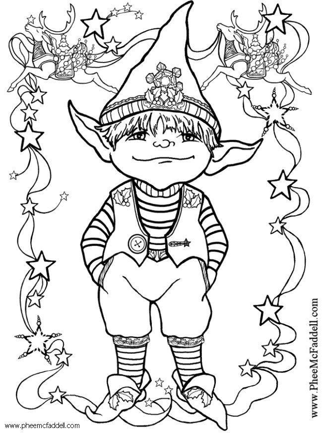 kleine elf Kleurplaat kleine elf