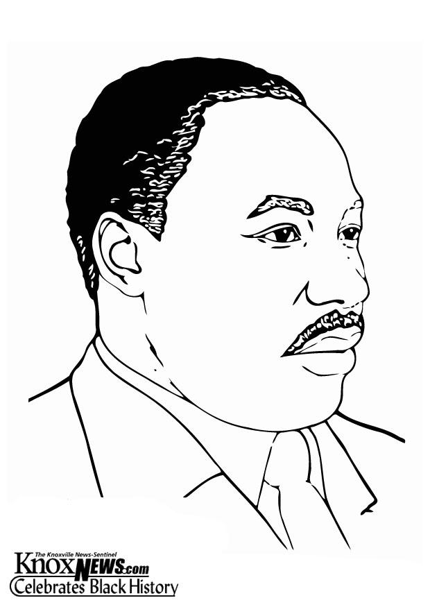martin luther king jr Kleurplaat martin luther king jr