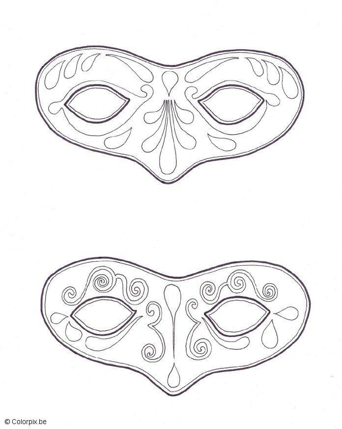 maskers Kleurplaat maskers
