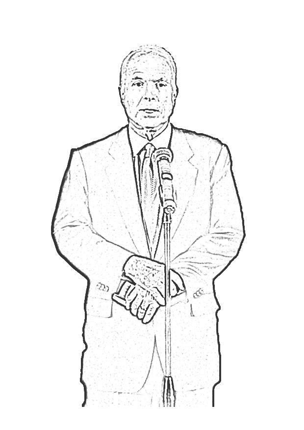 john mccain Kleurplaat john mccain