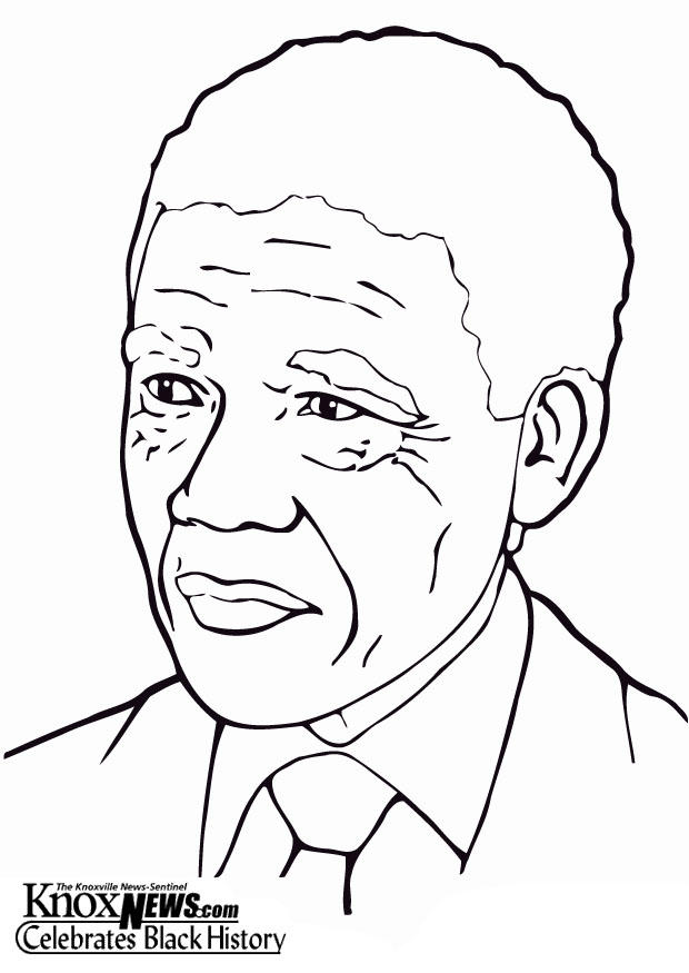 nelson mandela Kleurplaat nelson mandela