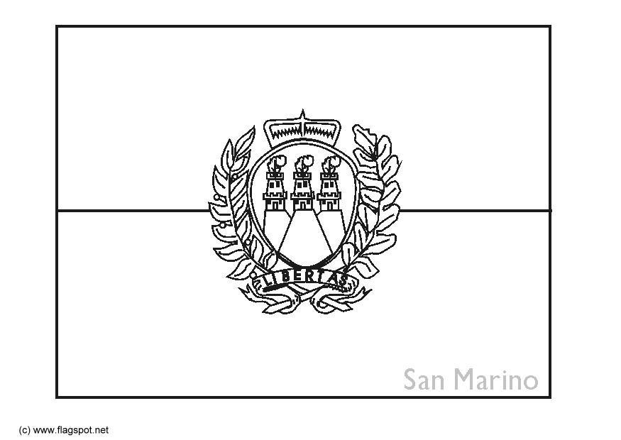 san marino Kleurplaat san marino
