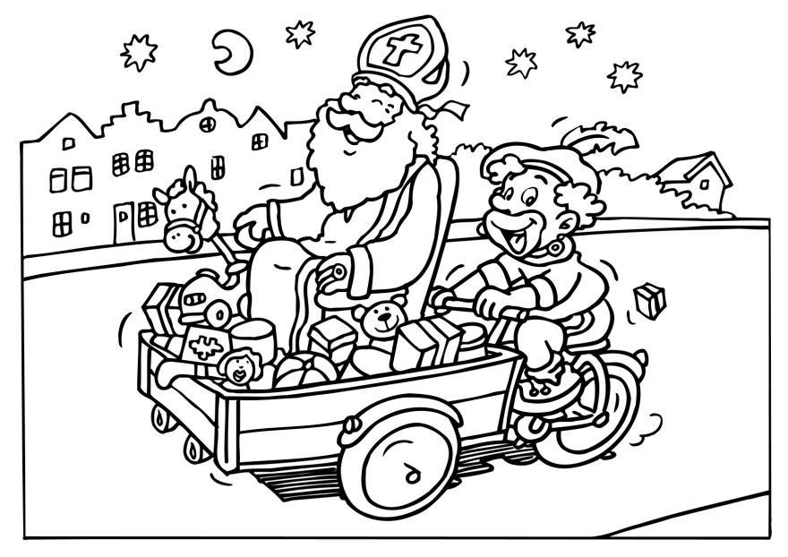 sint en piet Kleurplaat sint en piet