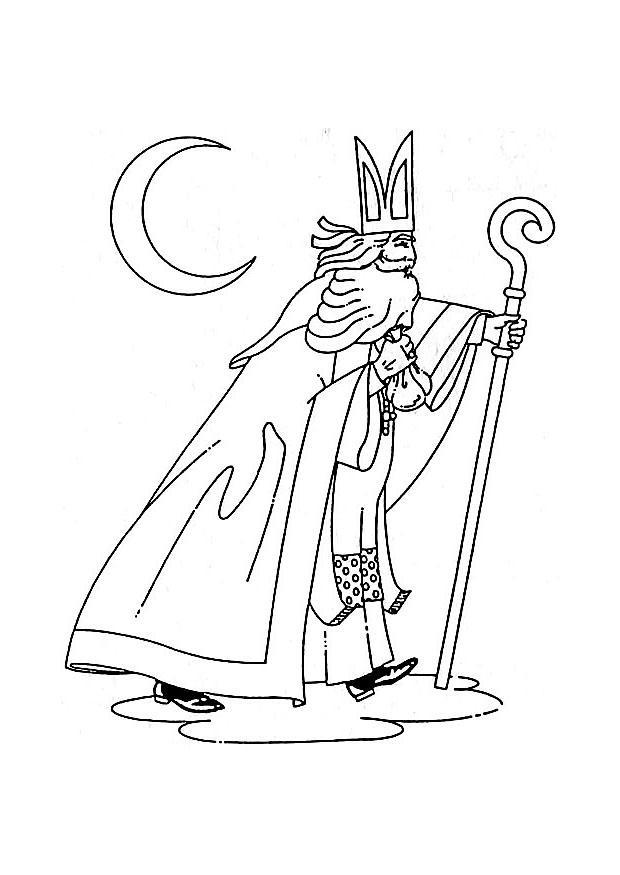 sinterklaas op stap Kleurplaat sinterklaas op stap