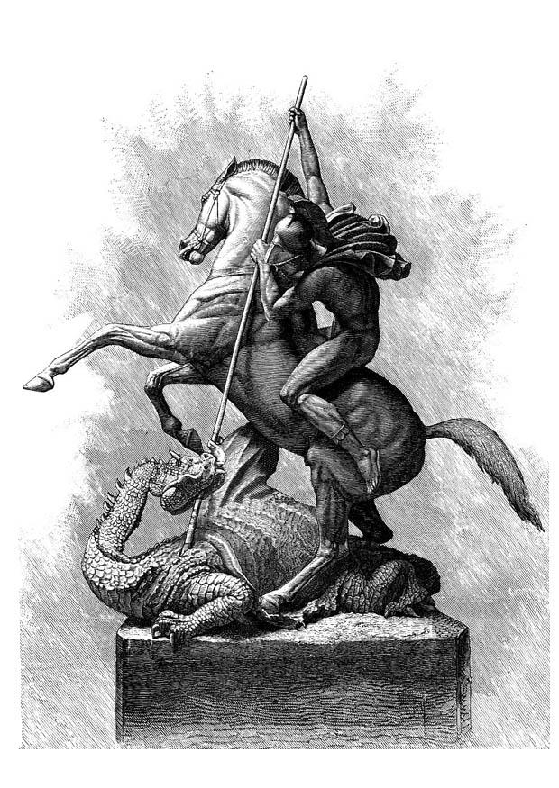 st george en de draak Kleurplaat st george en de draak