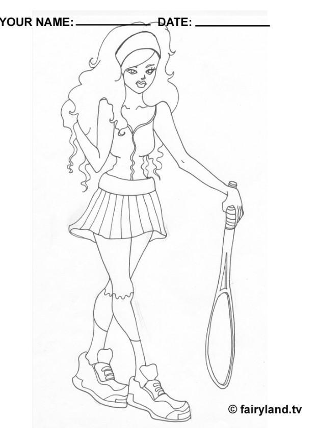 tennis Kleurplaat tennis
