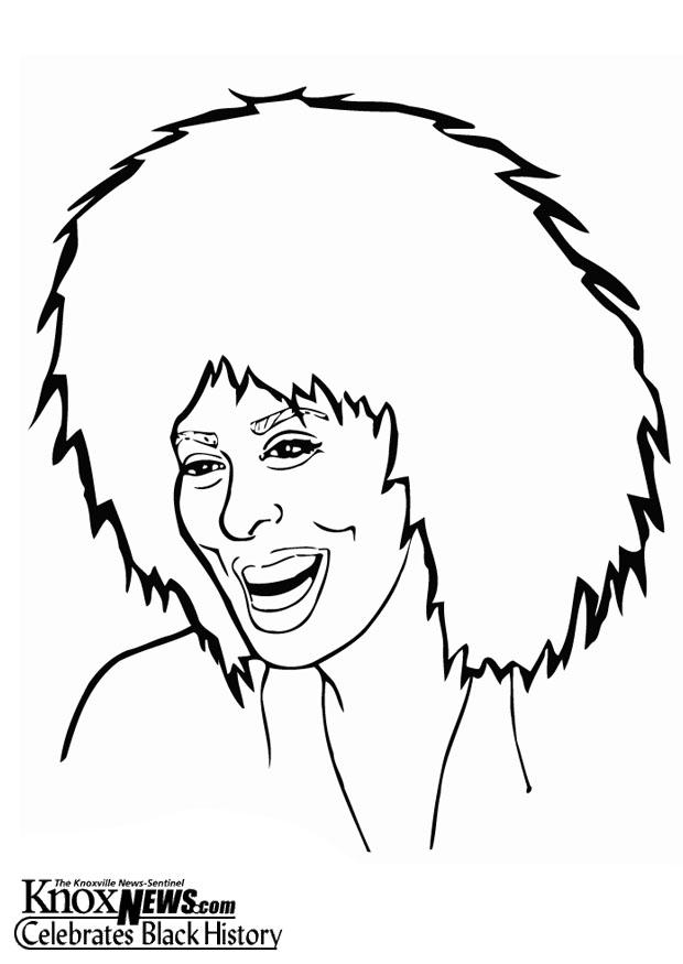 tina turner Kleurplaat tina turner
