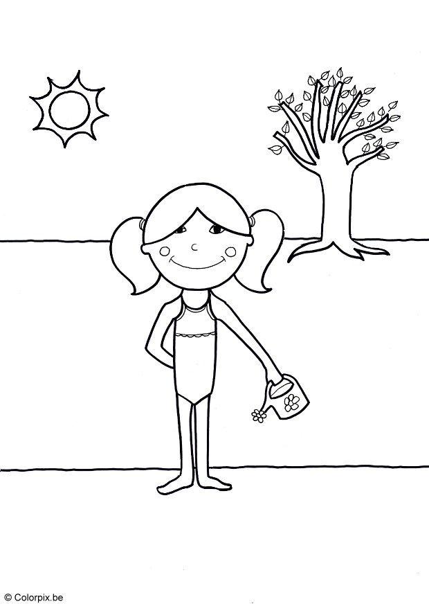 zomer Kleurplaat zomer