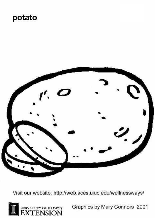 aardappel Kleurplaat aardappel