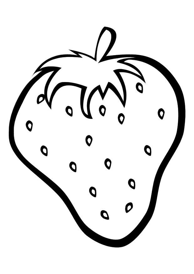 aardbei Kleurplaat aardbei