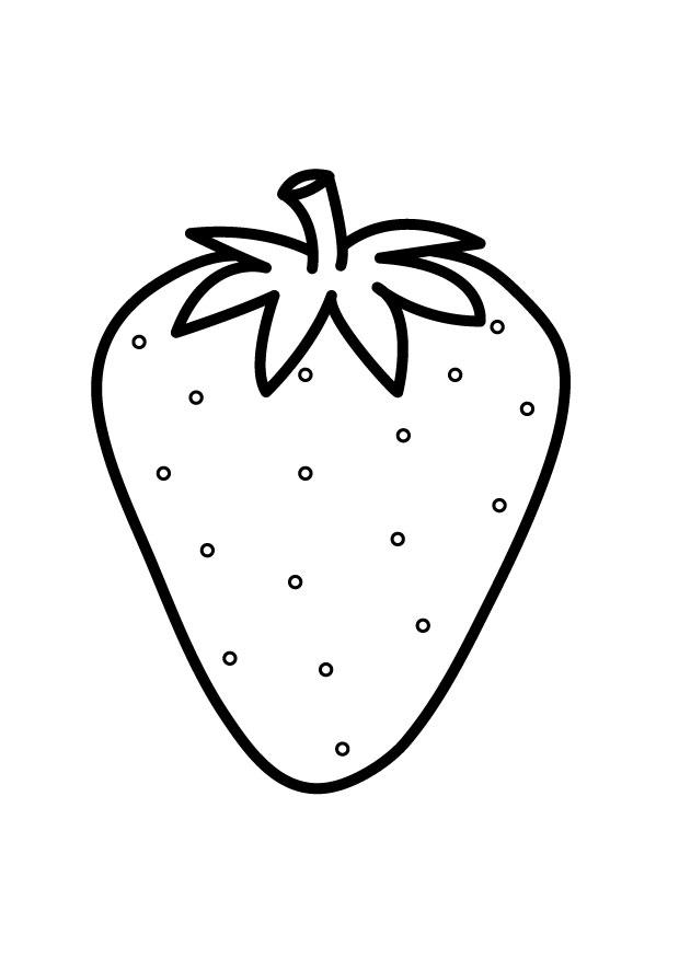 aardbei Kleurplaat aardbei