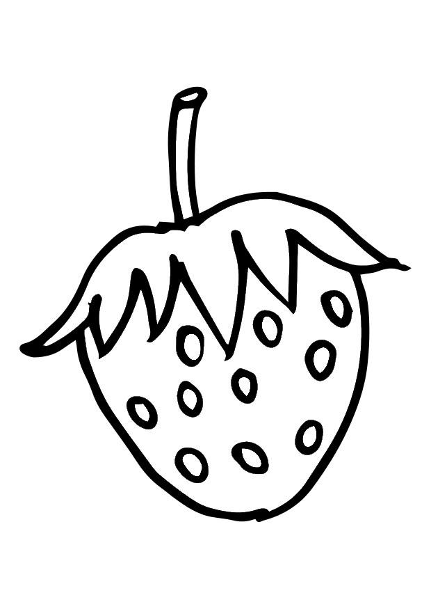 aardbei Kleurplaat aardbei